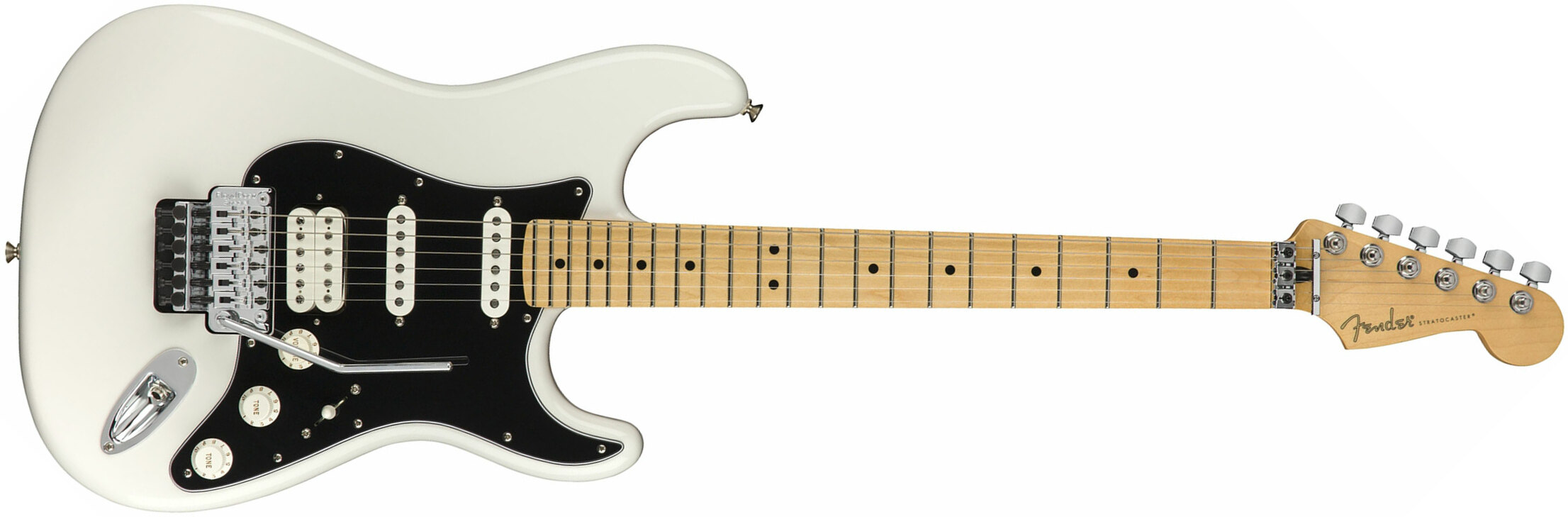 Fender Strat Player Floyd Rose Mex Hss Fr Mn - Polar White - Guitare Électrique Forme Str - Main picture
