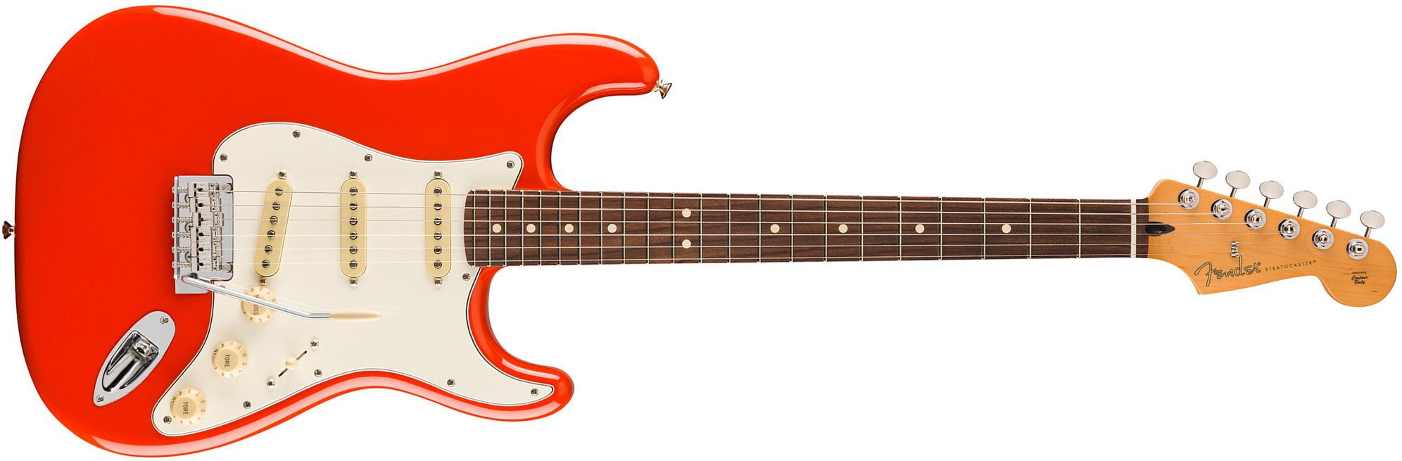 Fender Strat Player Ii Mex Aulne 3s Trem Rw - Coral Red - Guitare Électrique Forme Str - Main picture