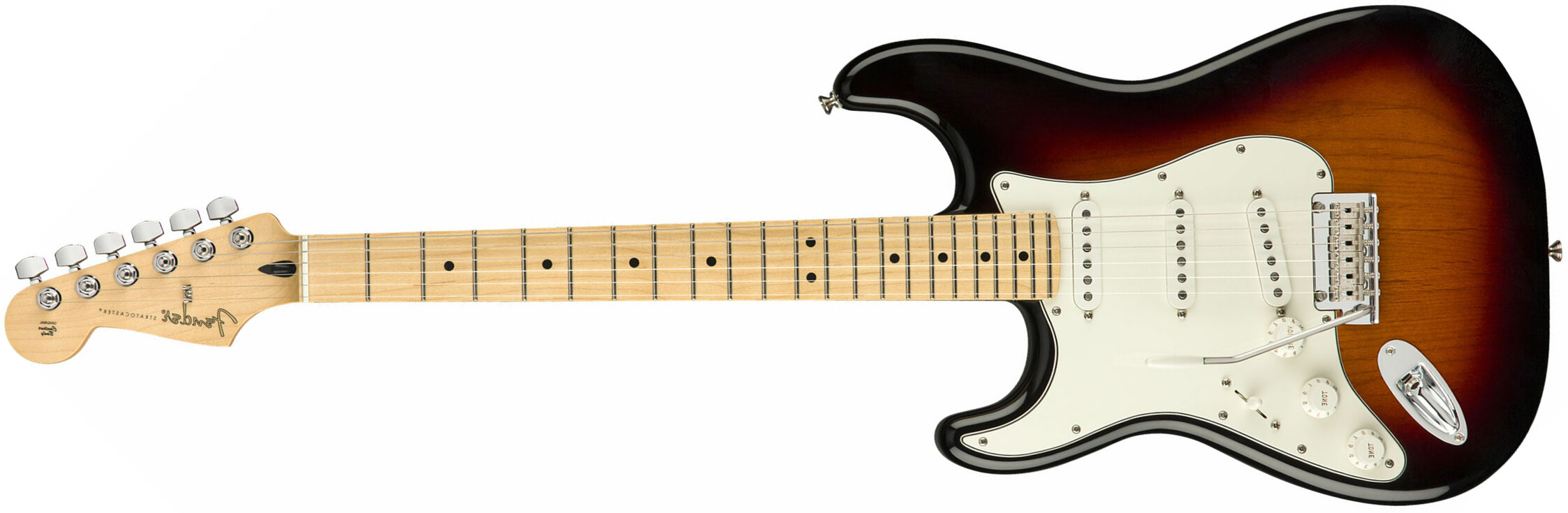 Fender Strat Player Lh Gaucher Mex Sss Mn - 3-color Sunburst - Guitare Électrique Gaucher - Main picture
