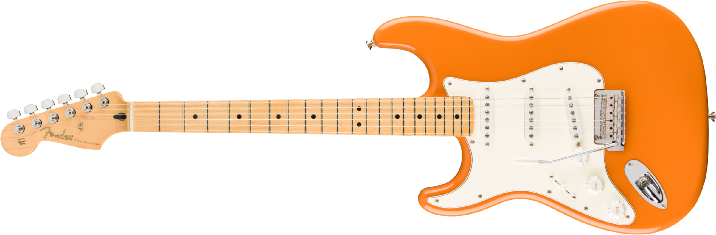 Fender Strat Player Lh Gaucher Mex Sss Mn - Capri Orange - Guitare Électrique Forme Str - Main picture