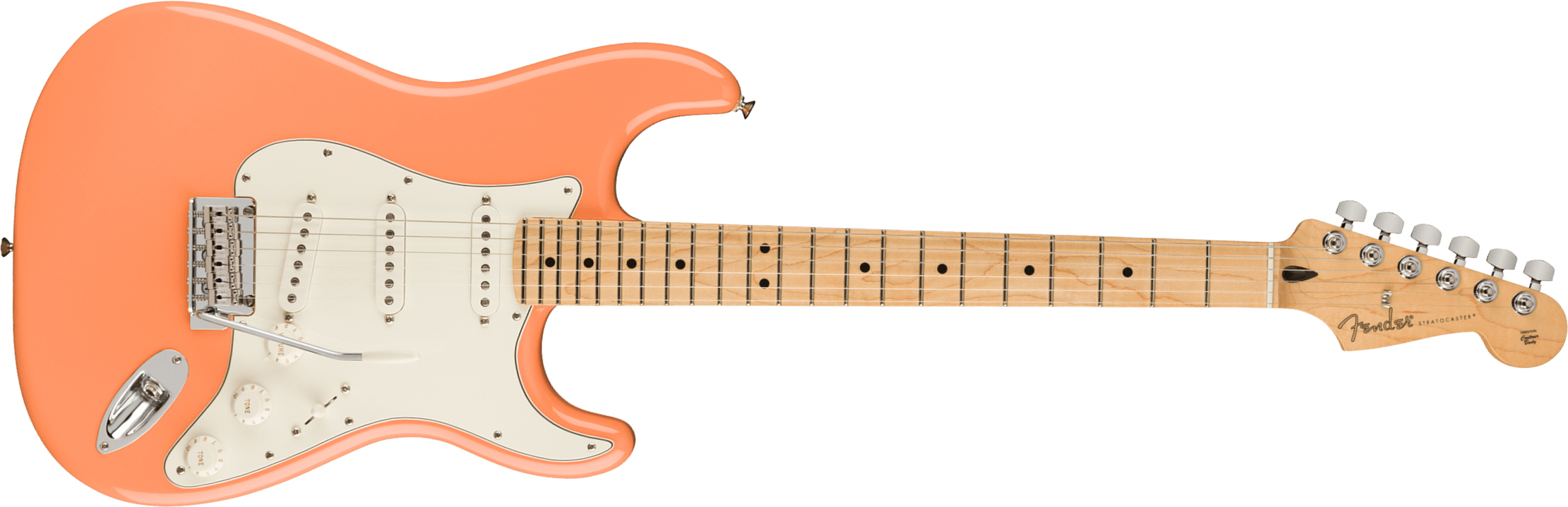 Fender Strat Player Ltd Mex 3s Trem Mn - Pacific Peach - Guitare Électrique Forme Str - Main picture