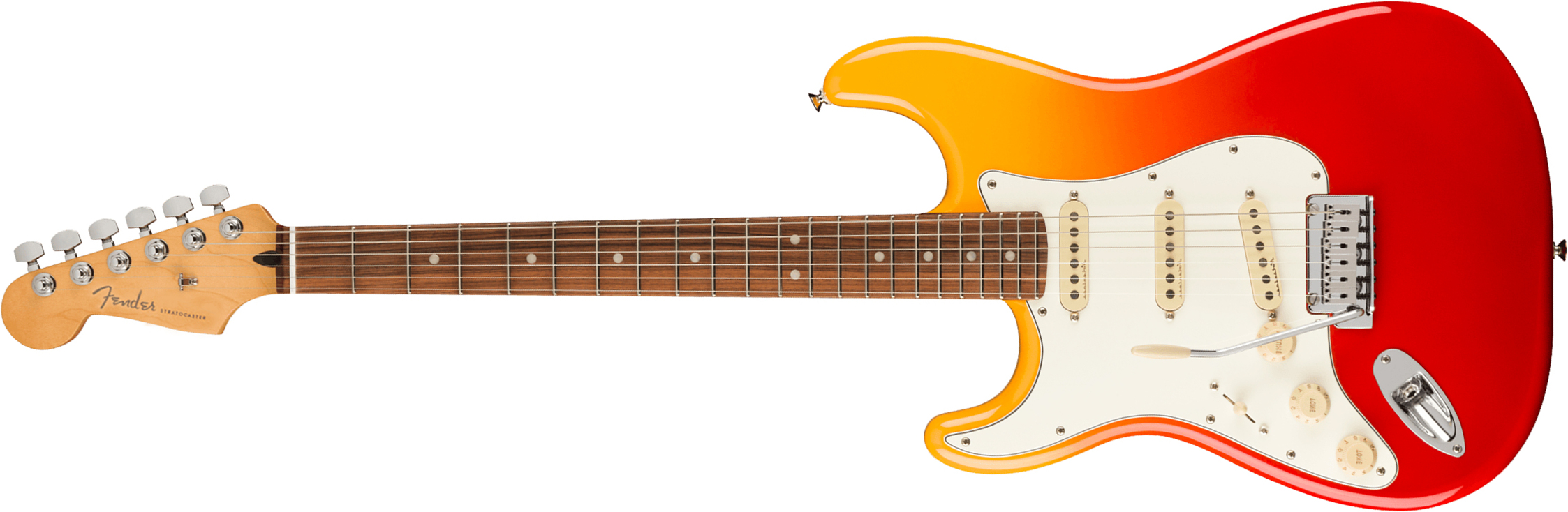 Fender Strat Player Plus Lh Gaucher Mex 3s Trem Pf - Tequila Sunrise - Guitare Électrique Gaucher - Main picture