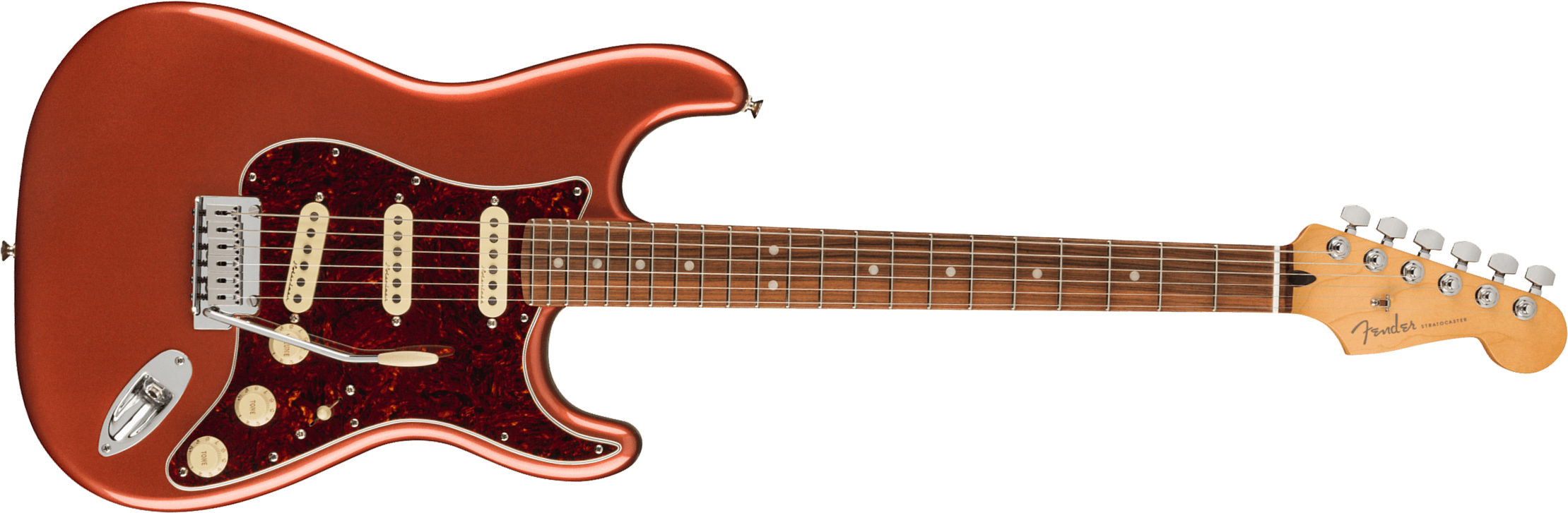 Fender Strat Player Plus Mex 3s Trem Pf - Aged Candy Apple Red - Guitare Électrique Forme Str - Main picture