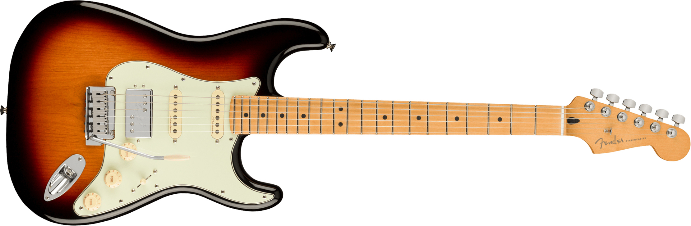 Fender Strat Player Plus Mex Hss Trem Mn - 3-color Sunburst - Guitare Électrique Forme Str - Main picture