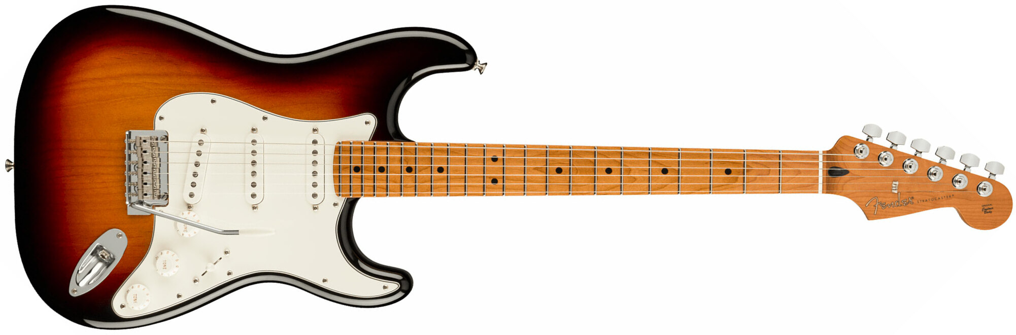 Fender Strat Player Roasted Maple Neck Ltd Mex 3s Trem Mn - 3 Color Sunburst - Guitare Électrique Forme Str - Main picture