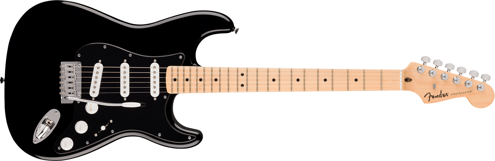 Fender Strat Standard Ind 3s Trem Mn - Black - Guitare Électrique Forme Str - Main picture