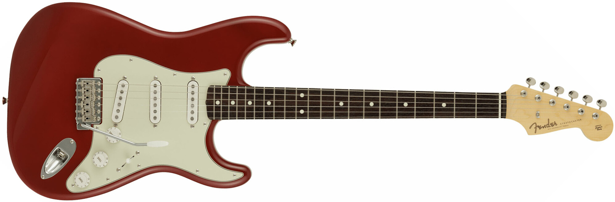 Fender Strat Traditional 60s Mij Jap 3s Trem Rw - Dakota Red Aged - Guitare Électrique Forme Str - Main picture