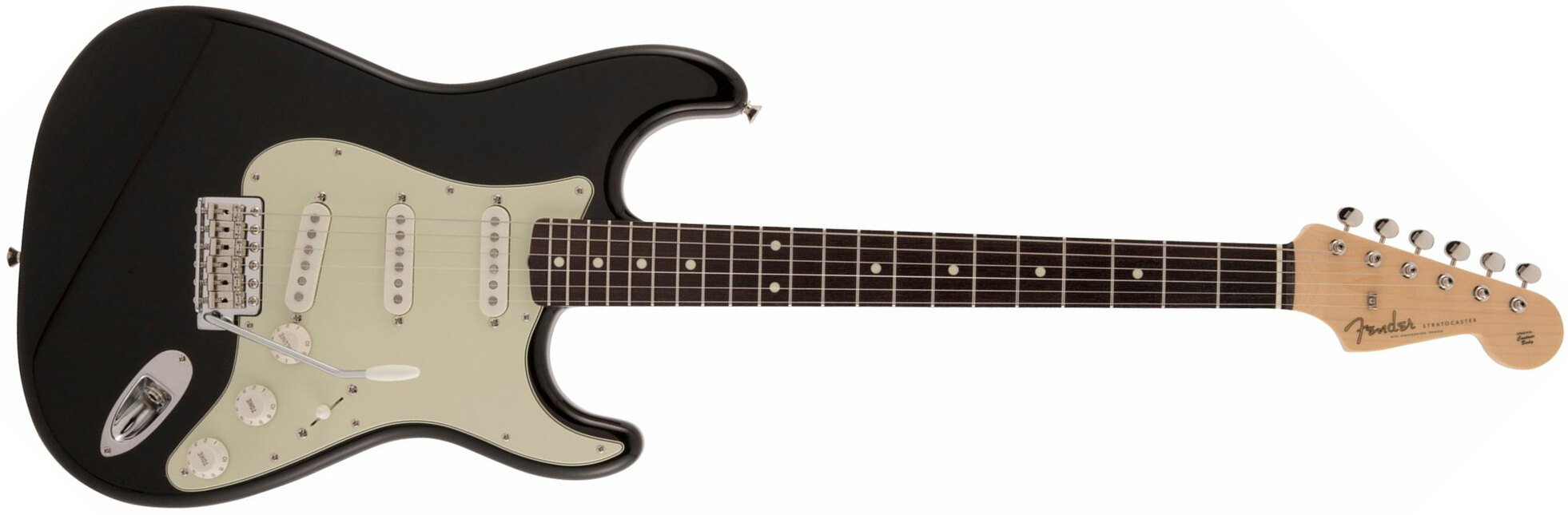 Fender Strat Traditional Ii 60s Mij Jap 3s Trem Rw - Black - Guitare Électrique Forme Str - Main picture