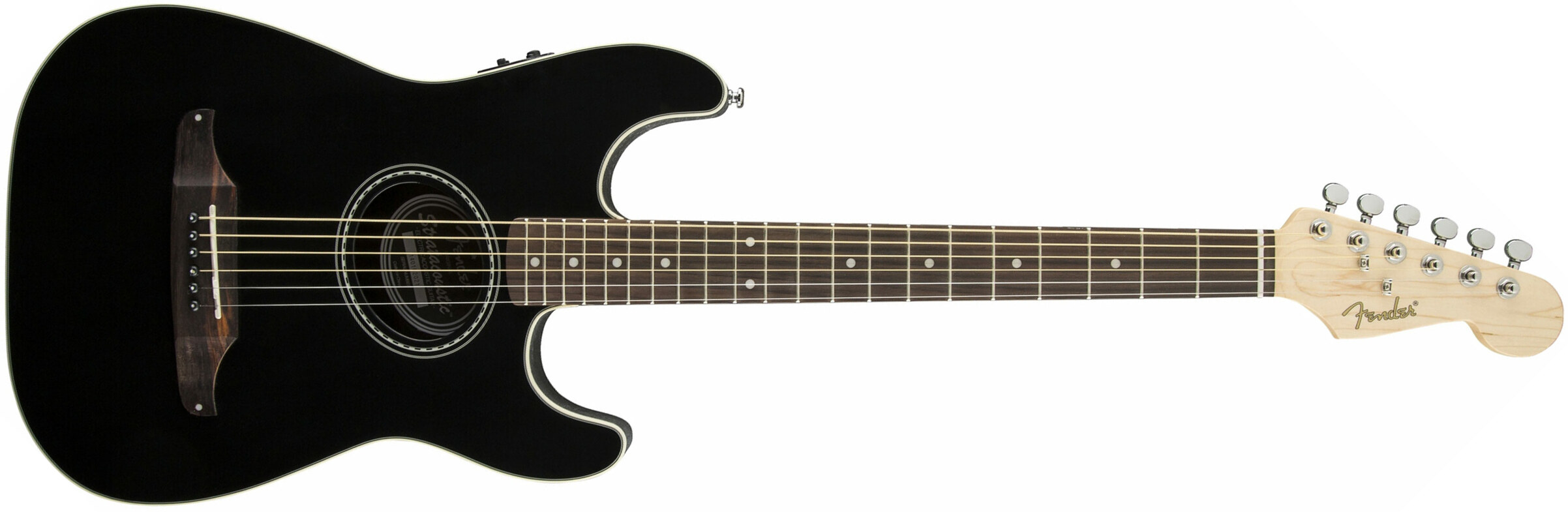 Fender Stratacoustic Standard (wal) - Black - Guitare Acoustique - Main picture