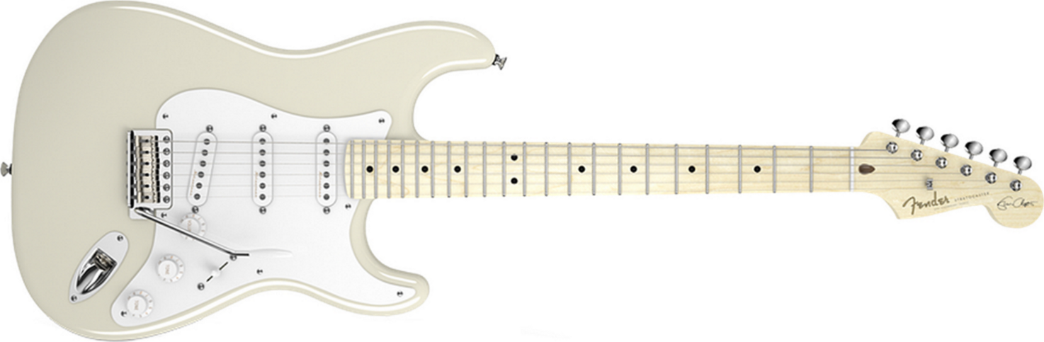 Fender Strat Usa American Artist Eric Clapton 3s Mn Olympic White - Guitare Électrique Forme Str - Main picture