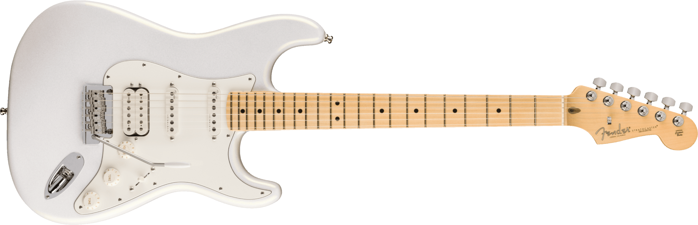 Fender Juanes Strat Trem Hss Mn - Luna White - Guitare Électrique Forme Str - Main picture
