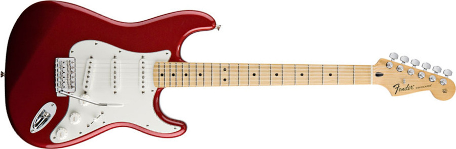 Fender Strat Mexican Standard 2011 3s Mn Candy Apple Red - Guitare Électrique Forme Str - Main picture