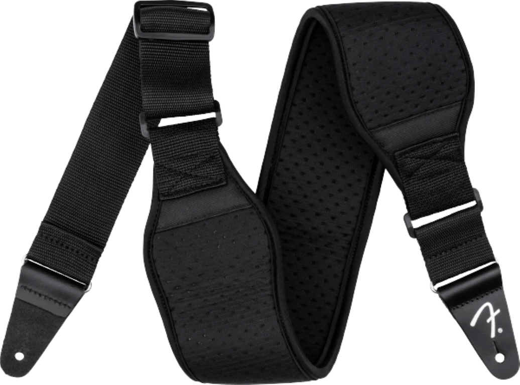 Fender Swell Neoprene Strap Black 3.5 Inch - Sangle Courroie - Main picture