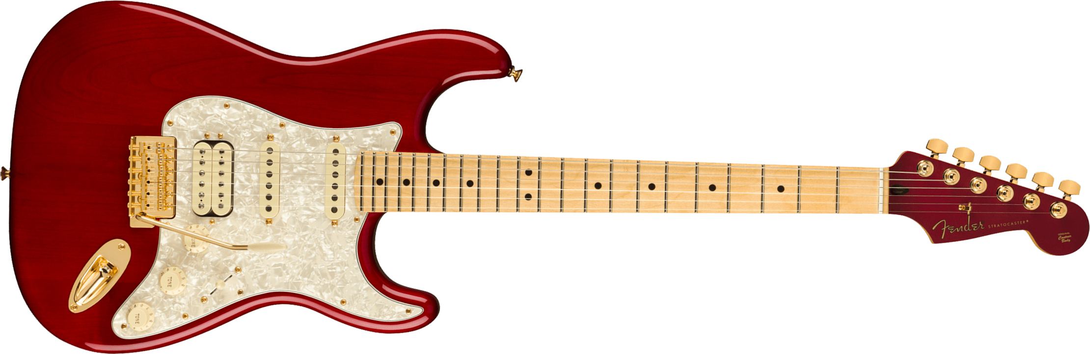 Fender Tash Sultana Strat Signature Mex Hss Mn - Transparent Cherry - Guitare Électrique Forme Str - Main picture