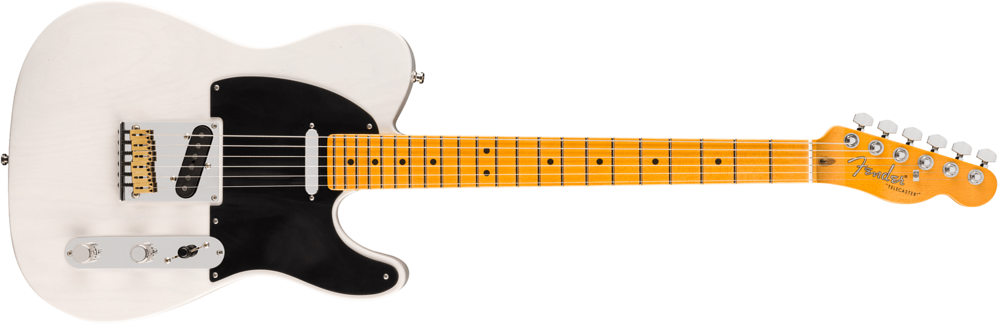 Fender Tele 50s American Ultra Luxe Vintage Usa 2s Ht Mn - White Blonde - Guitare Électrique Forme Tel - Main picture