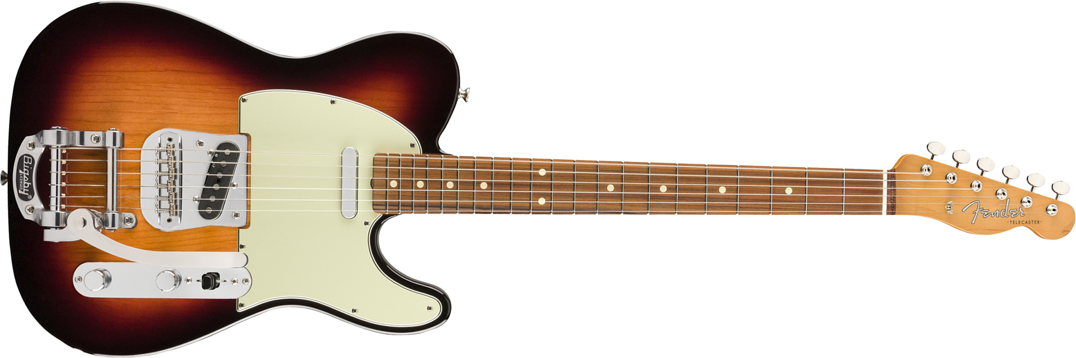 Fender Tele 60s Bigsby Vintera Vintage Mex Pf - 3-color Sunburst - Guitare Électrique Forme Tel - Main picture