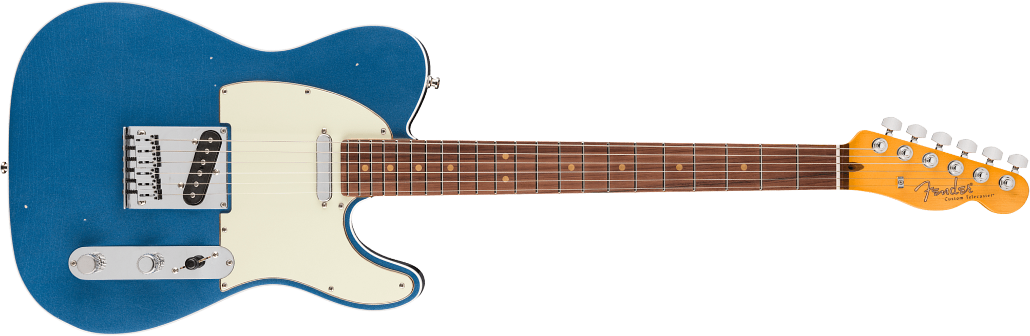 Fender Tele 60s Custom American Ultra Luxe Vintage Usa 2s Ht Rw - Lake Placid Blue - Guitare Électrique Forme Tel - Main picture
