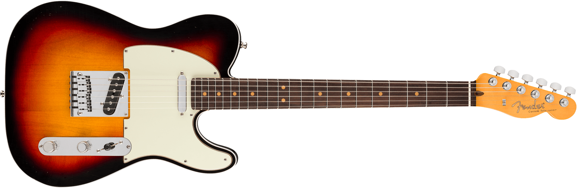 Fender Tele 60s Custom American Ultra Luxe Vintage Usa 2s Ht Rw - 3-color Sunburst - Guitare Électrique Forme Tel - Main picture