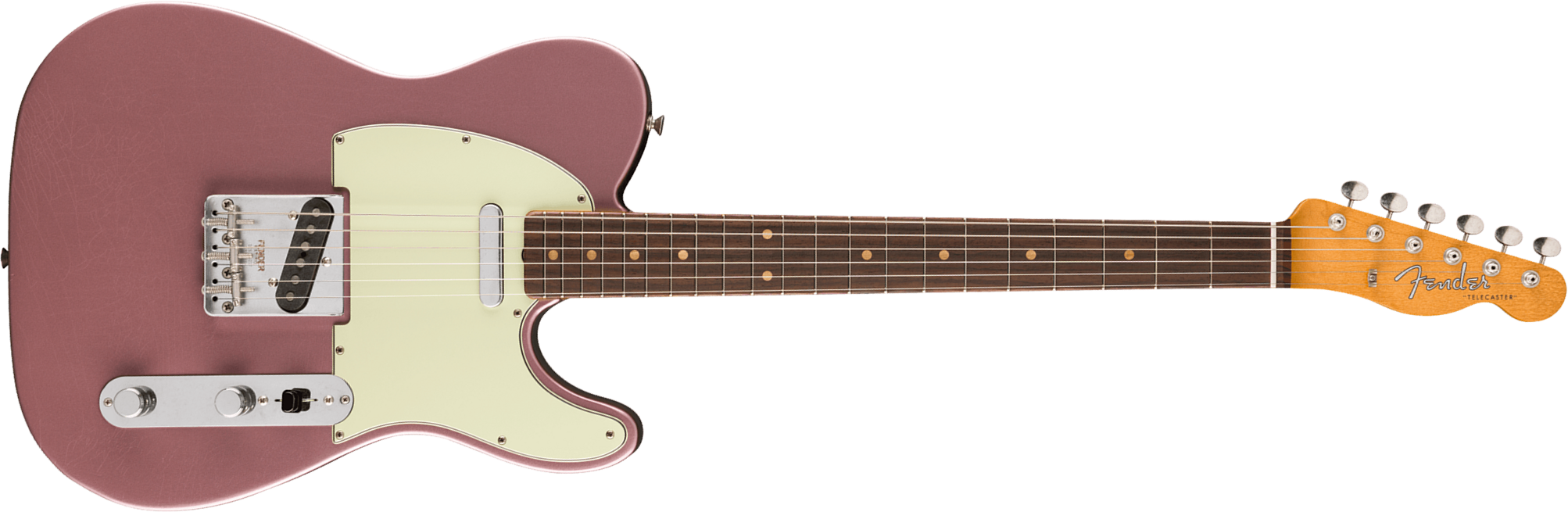 Fender Tele 60s Road Worn Vintera 2 Ltd Mex 2s Ht Rw - Burgundy Mist Metallic - Guitare Électrique Forme Tel - Main picture