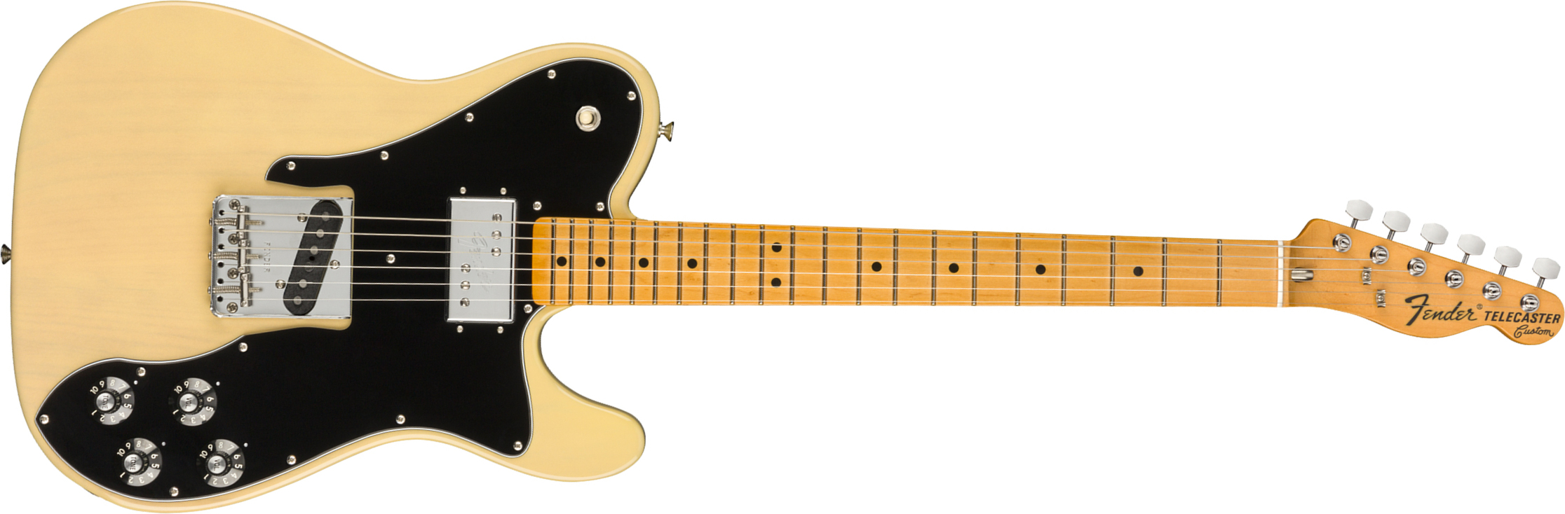 Fender Tele 70s Custom American Original Usa Sh Mn - Vintage Blonde - Guitare Électrique Forme Tel - Main picture