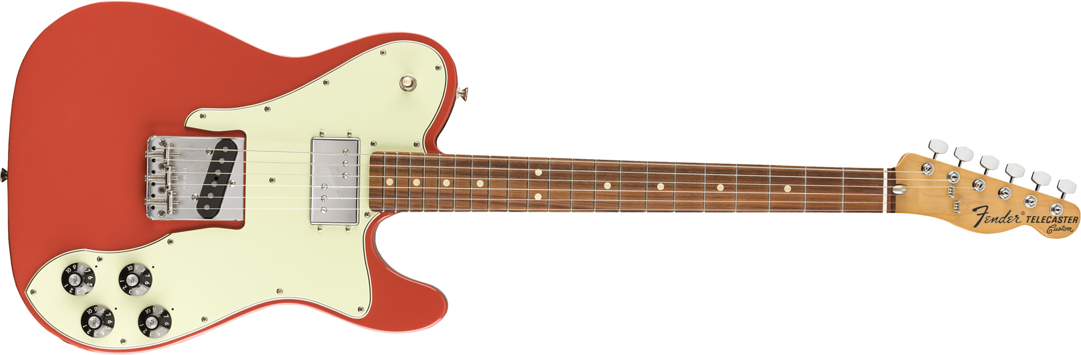 Fender Tele 70s Custom Vintera Vintage Mex Hh Pf - Fiesta Red - Guitare Électrique Forme Tel - Main picture