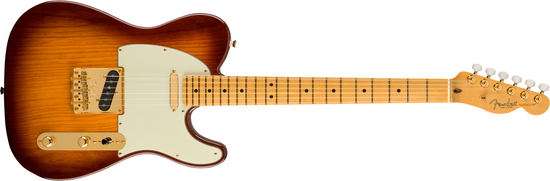 Fender Tele 75th Anniversary Commemorative Ltd Usa Mn +etui - 2-color Bourbon Burst - Guitare Électrique Forme Tel - Main picture