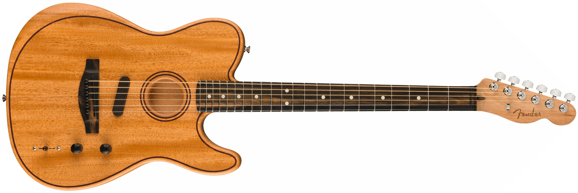 Fender Tele American Acoustasonic All Mahogany Usa Tout Acajou Eb - Natural - Guitare Electro Acoustique - Main picture