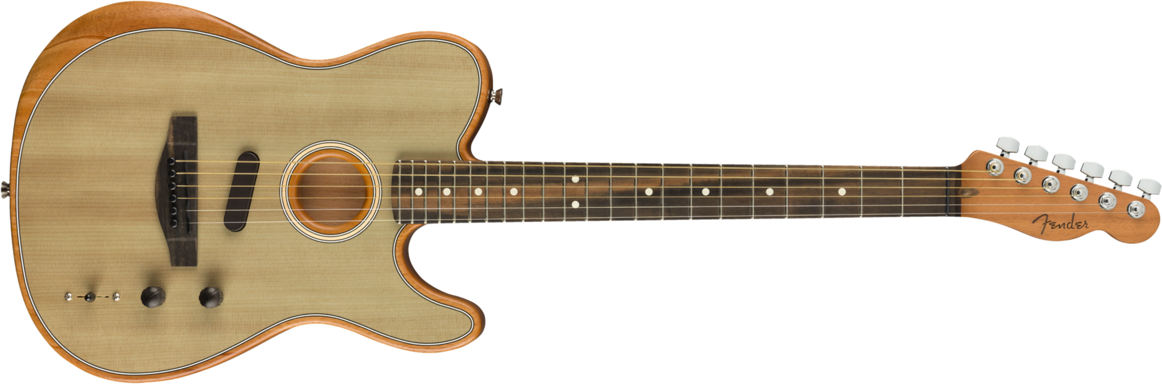 Fender Tele American Acoustasonic Usa Eb - Sonic Gray - Guitare Electro Acoustique - Main picture