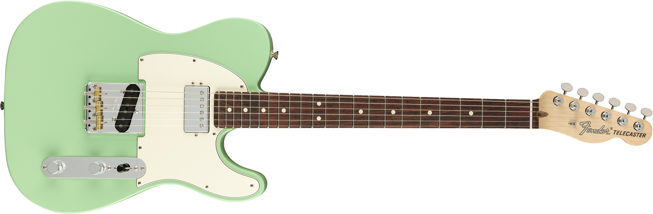 Fender Tele American Performer Hum Usa Sh Rw - Satin Surf Green - Guitare Électrique Forme Tel - Main picture