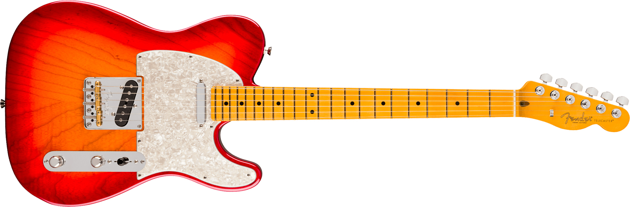 Fender Tele American Pro. Usa  2s Ht Mn - Aged Cherry Burst - Guitare Électrique Forme Tel - Main picture
