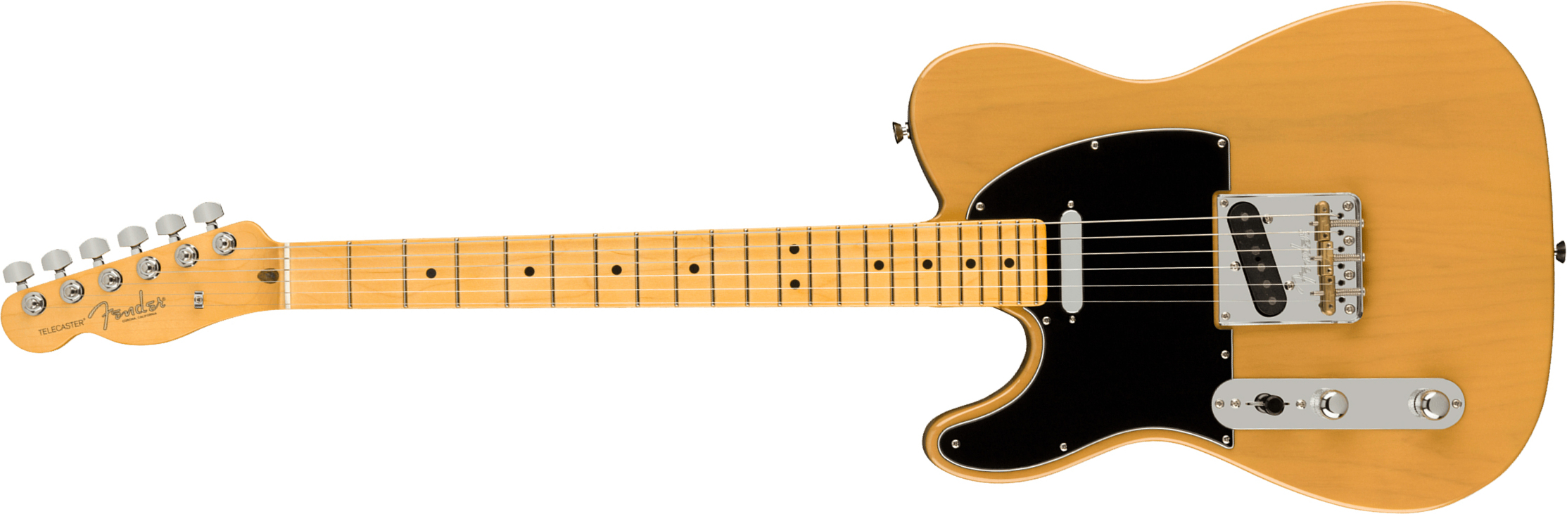 Fender Tele American Professional Ii Lh Gaucher Usa Mn - Butterscotch Blonde - Guitare Électrique Gaucher - Main picture