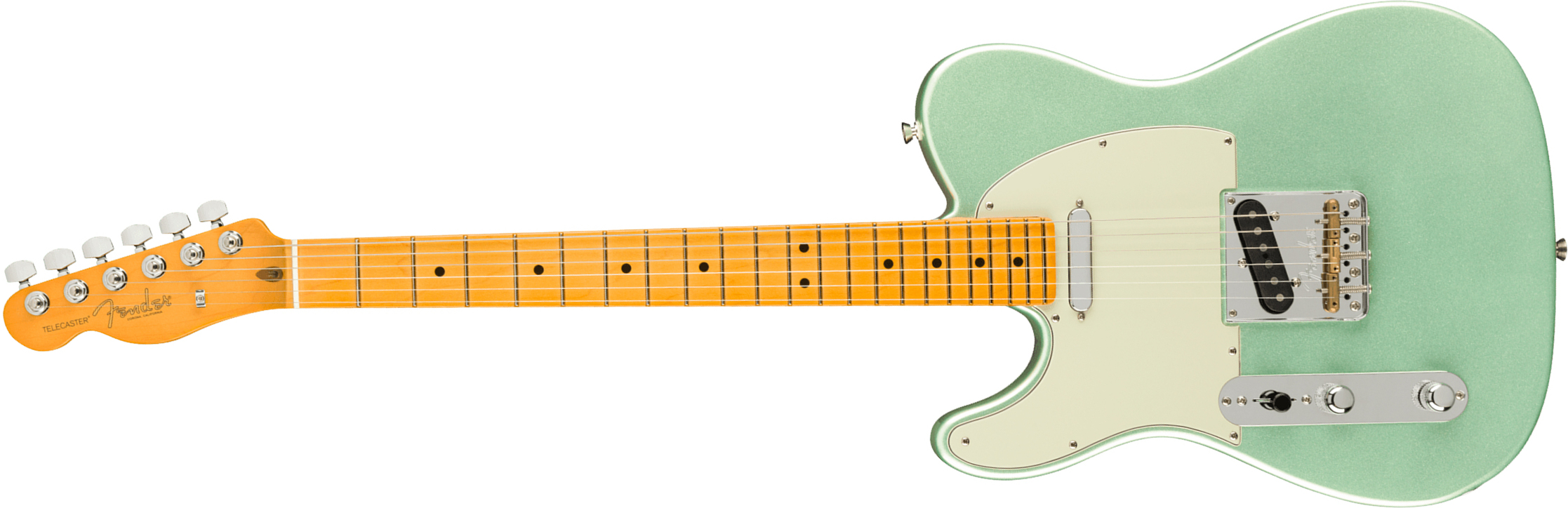 Fender Tele American Professional Ii Lh Gaucher Usa Mn - Mystic Surf Green - Guitare Électrique Gaucher - Main picture