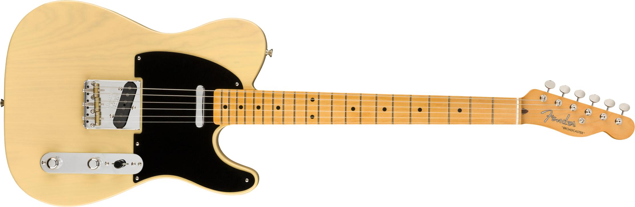 Fender Tele Broadcaster 70th Anniversary Usa Mn - Blackguard Blonde - Guitare Électrique Forme Tel - Main picture