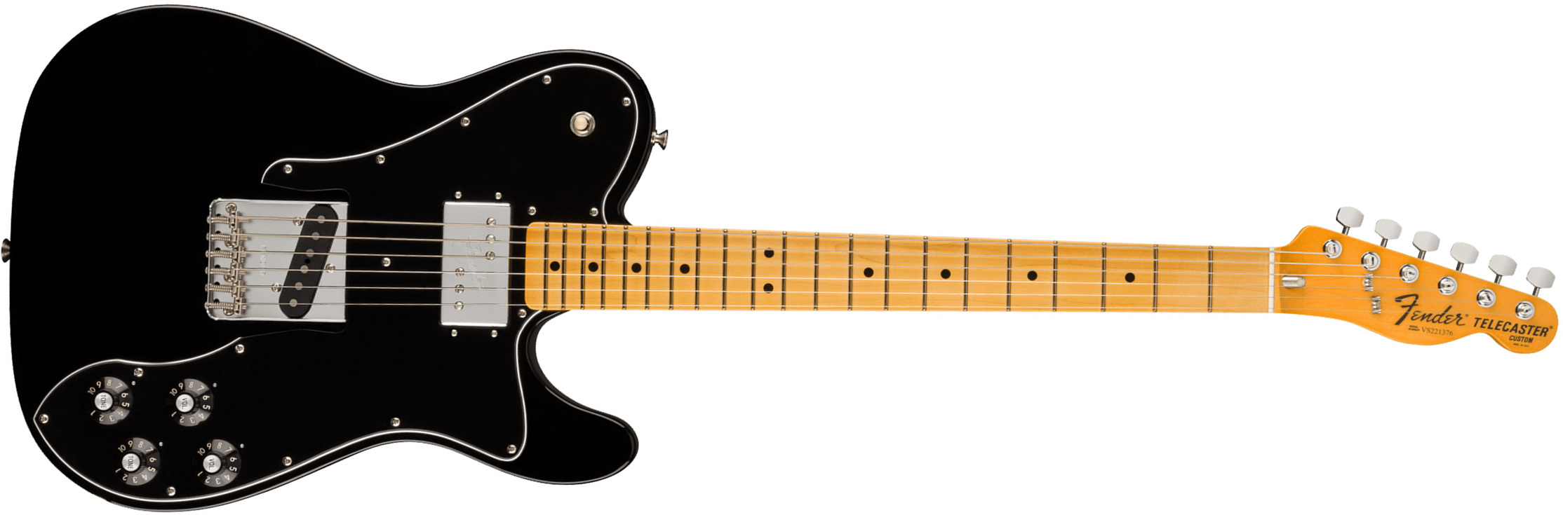 Fender Tele Custom 1977 American Vintage Ii Usa Sh Ht Mn - Black - Guitare Électrique Forme Tel - Main picture