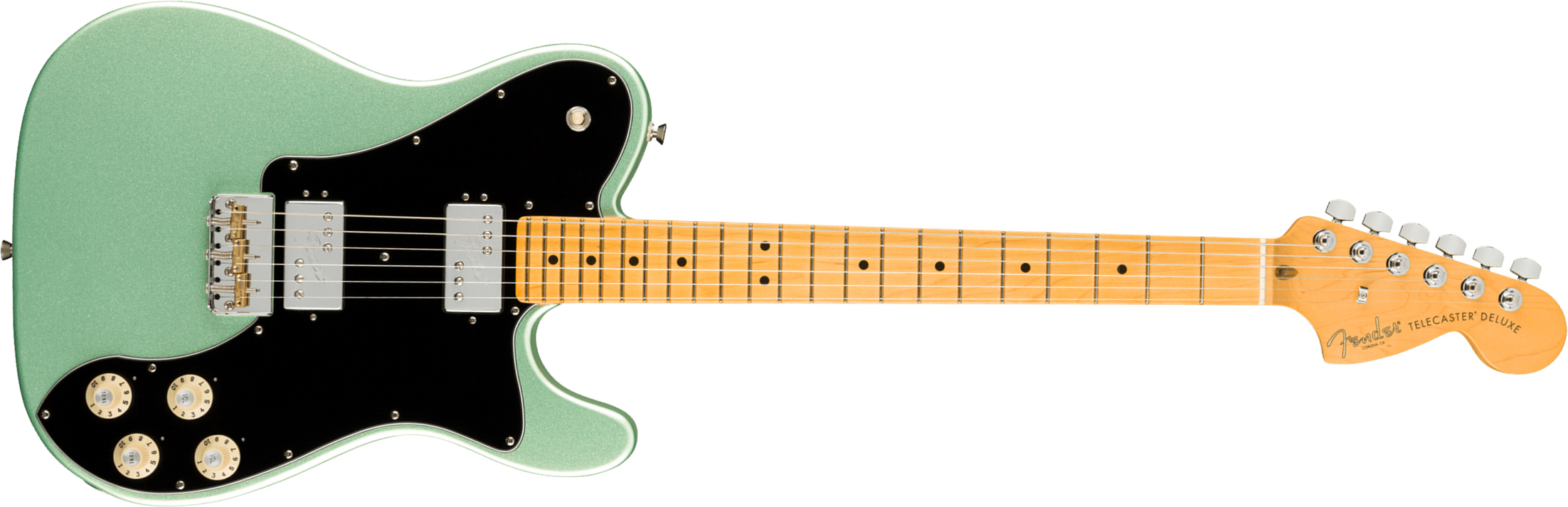 Fender Tele Deluxe American Professional Ii Usa Mn - Mystic Surf Green - Guitare Électrique Forme Tel - Main picture
