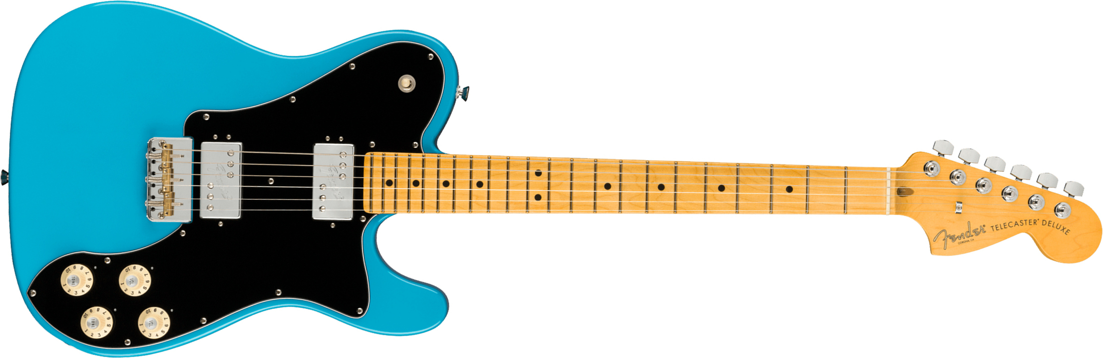 Fender Tele Deluxe American Professional Ii Usa Mn - Miami Blue - Guitare Électrique Forme Tel - Main picture