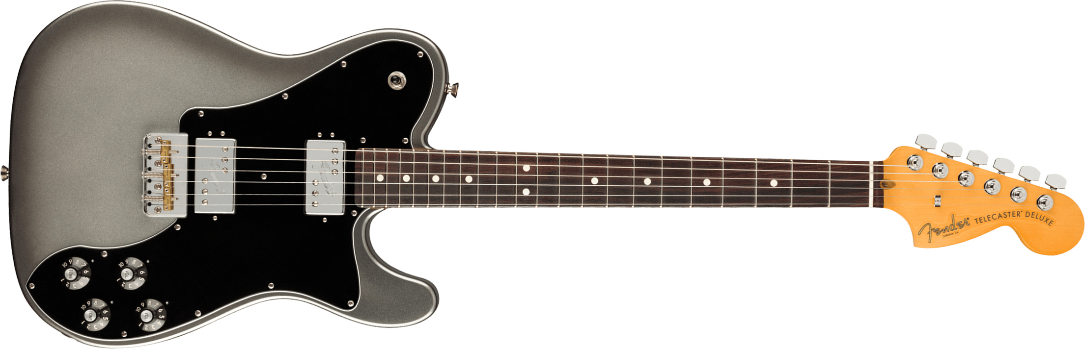 Guitare électrique forme tel Fender American Professional II Telecaster Deluxe (USA, RW) - Mercury