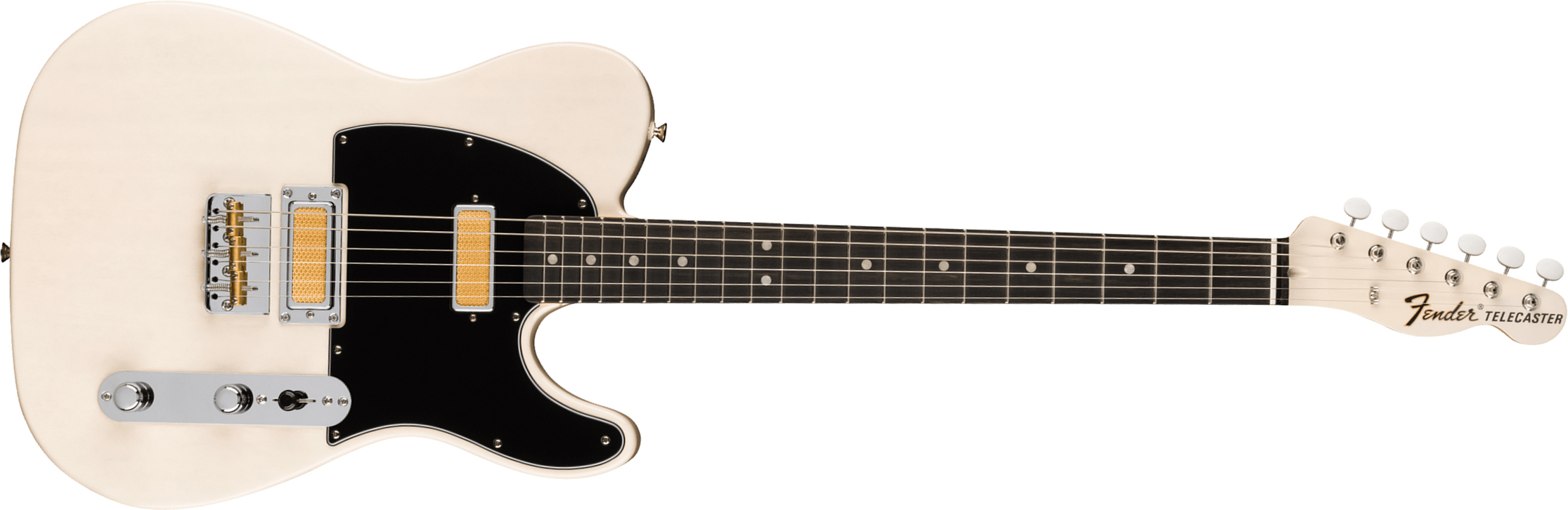 Fender Tele Gold Foil Ltd Mex 2mh Ht Eb - White Blonde - Guitare Électrique Forme Tel - Main picture