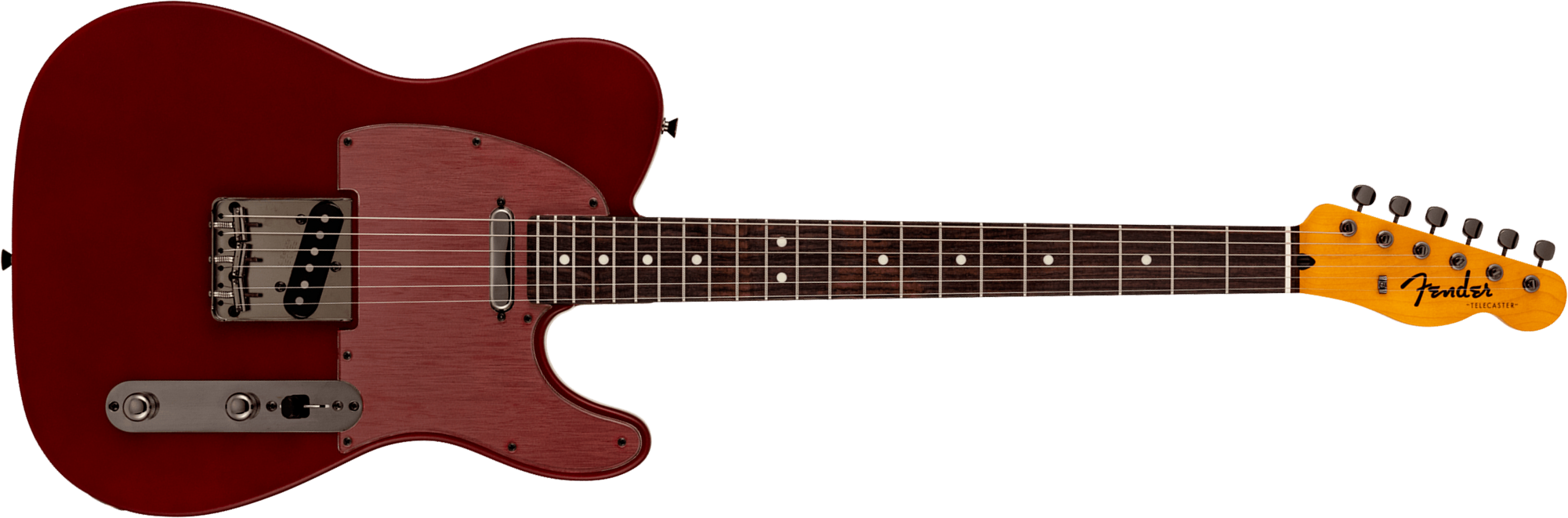 Fender Tele Hybrid Ii Mij Ltd Jap 2s Ht Rw - Matte Inferno Red - Guitare Électrique Forme Tel - Main picture