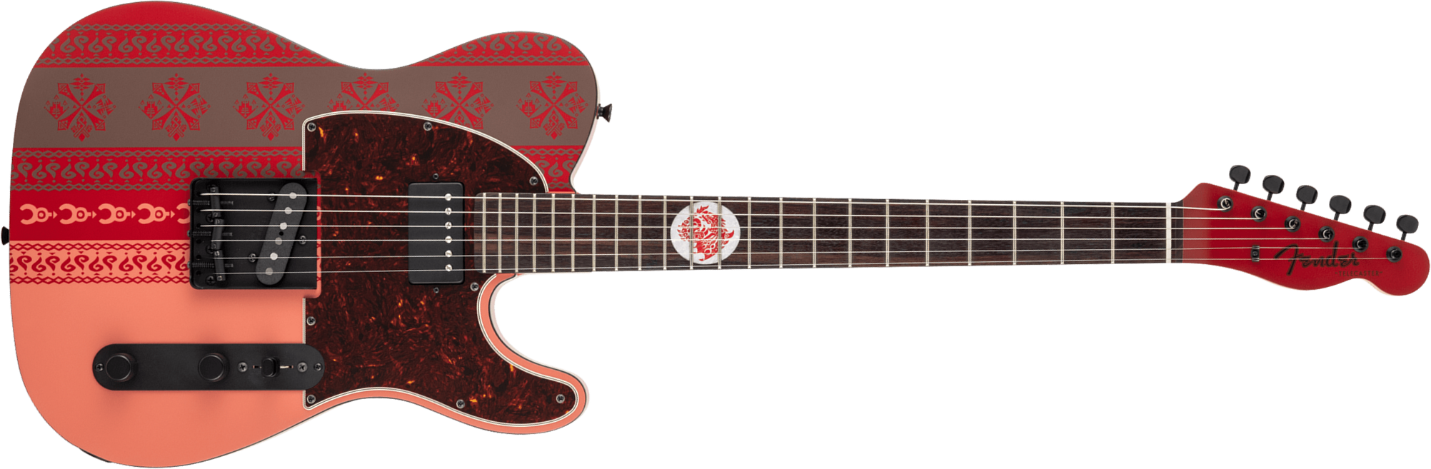 Fender Tele Monster Hunter Rathalos Jap Sh Ht Rw - Rathalos Red - Guitare Électrique Forme Tel - Main picture