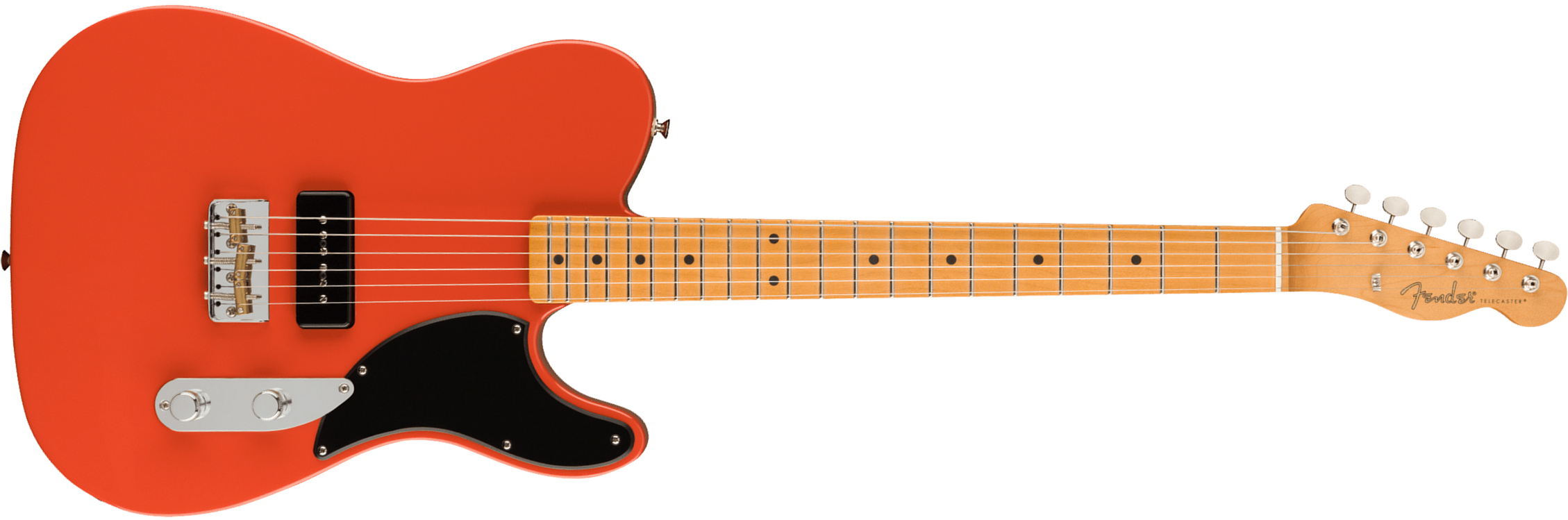 Fender Tele Noventa Mex Mn +housse - Fiesta Red - Guitare Électrique Forme Tel - Main picture