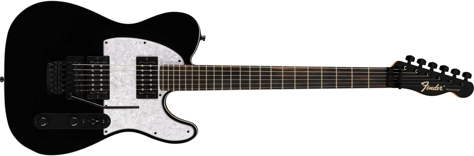 Fender Tele Player Fusion Hh Floyd Rose Ltd Mex 2h Fr Eb - Black - Guitare Électrique Forme Tel - Main picture