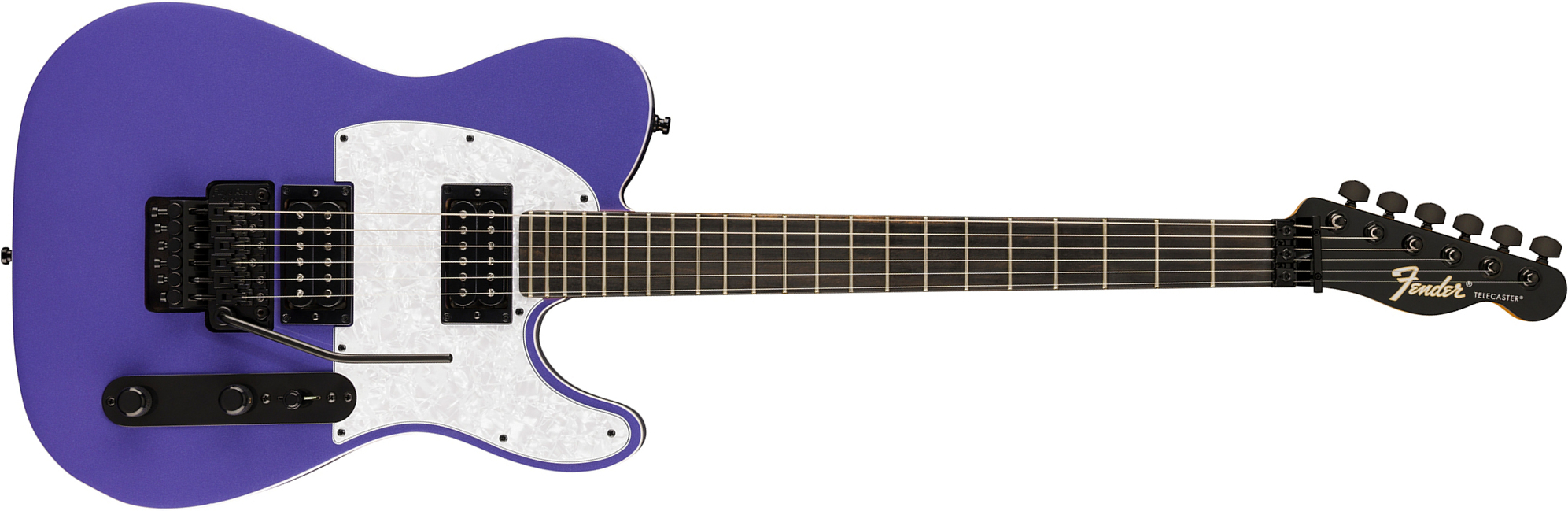 Fender Tele Player Fusion Hh Floyd Rose Ltd Mex 2h Fr Eb - Aura Metallic - Guitare Électrique Forme Tel - Main picture