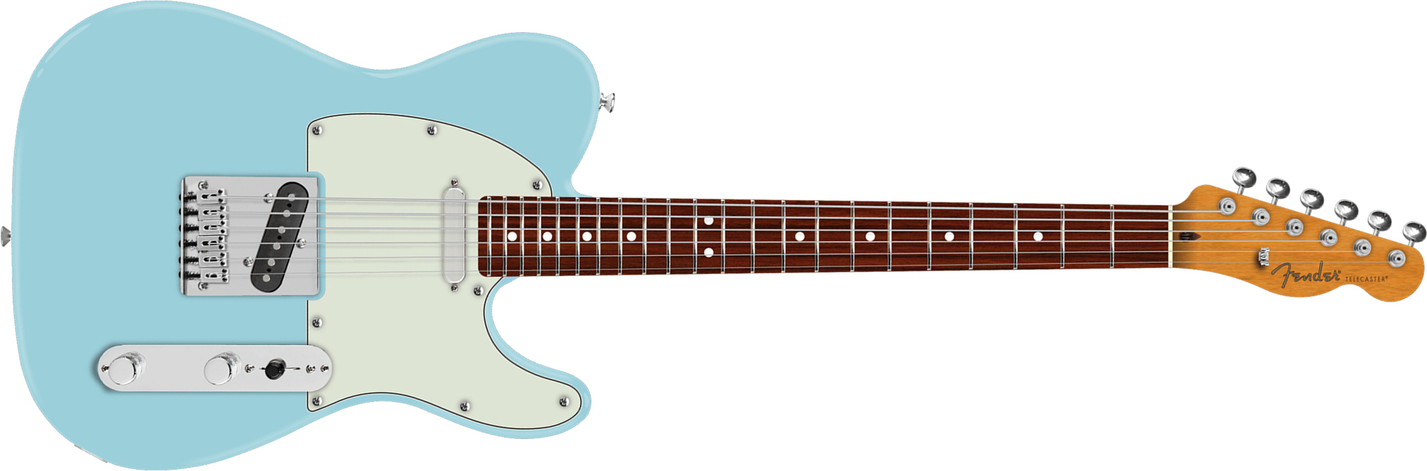 Fender Tele Player Ii 75th Ann. Mex Ht 2s Rw - Daphne Blue - Guitare Électrique Forme Tel - Main picture