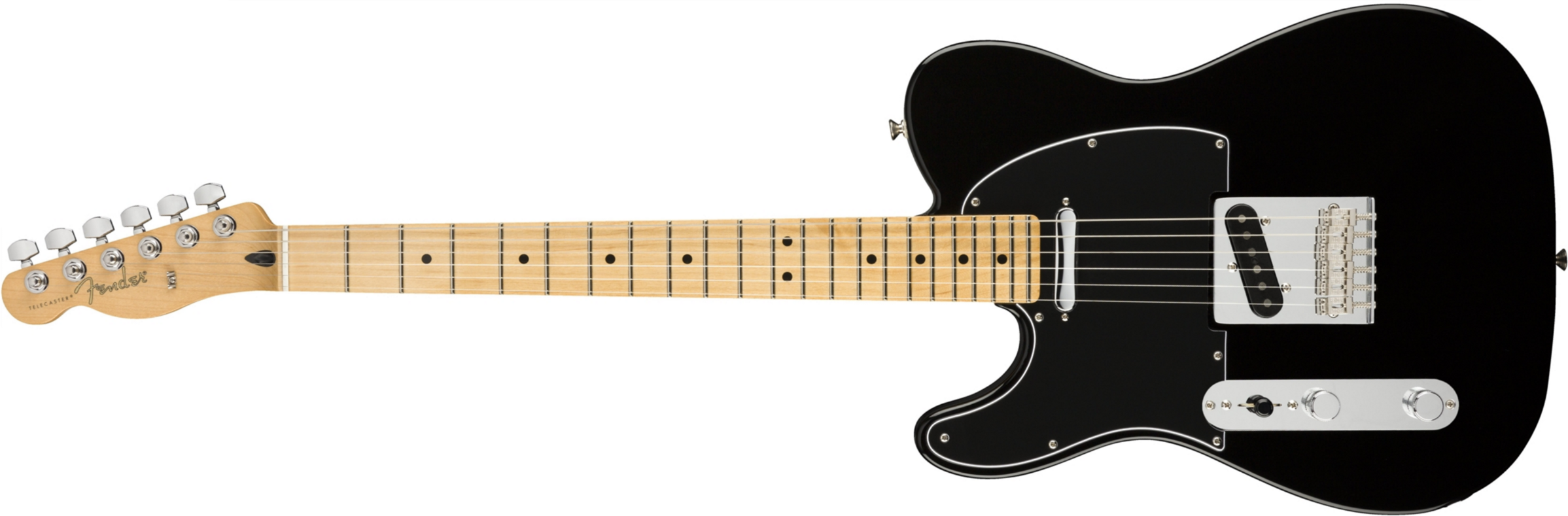 Fender Tele Player Lh Gaucher Mex Ss Mn - Black - Guitare Électrique Gaucher - Main picture