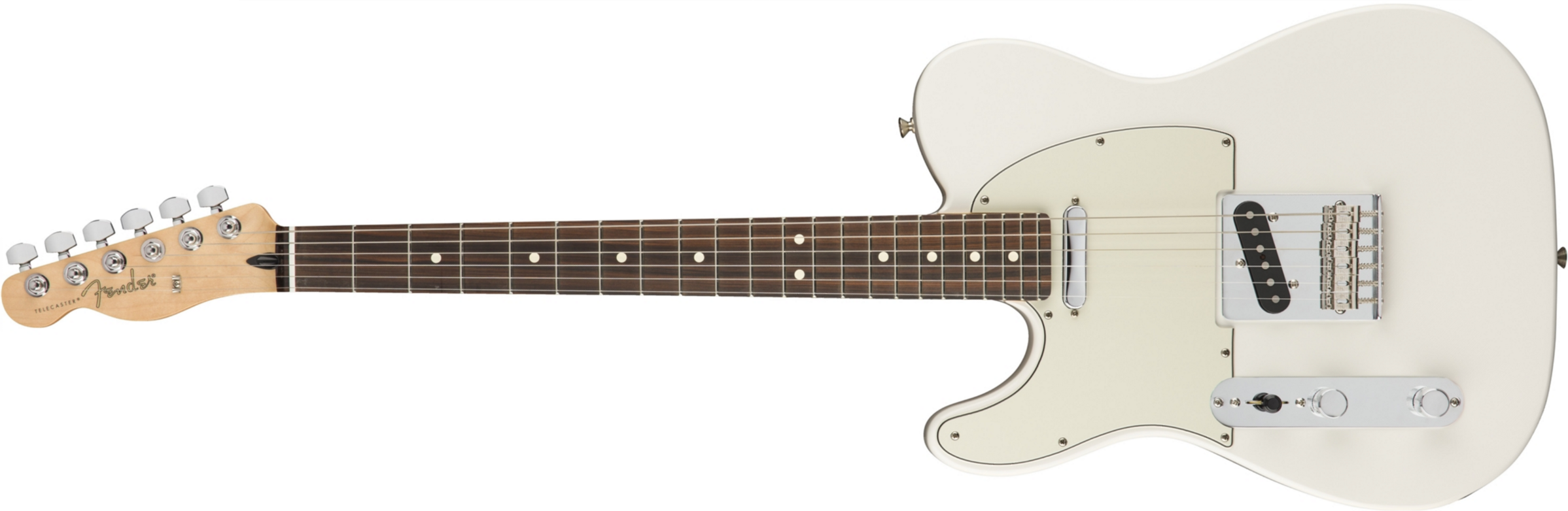 Fender Tele Player Lh Gaucher Mex Ss Pf - Polar White - Guitare Électrique Gaucher - Main picture