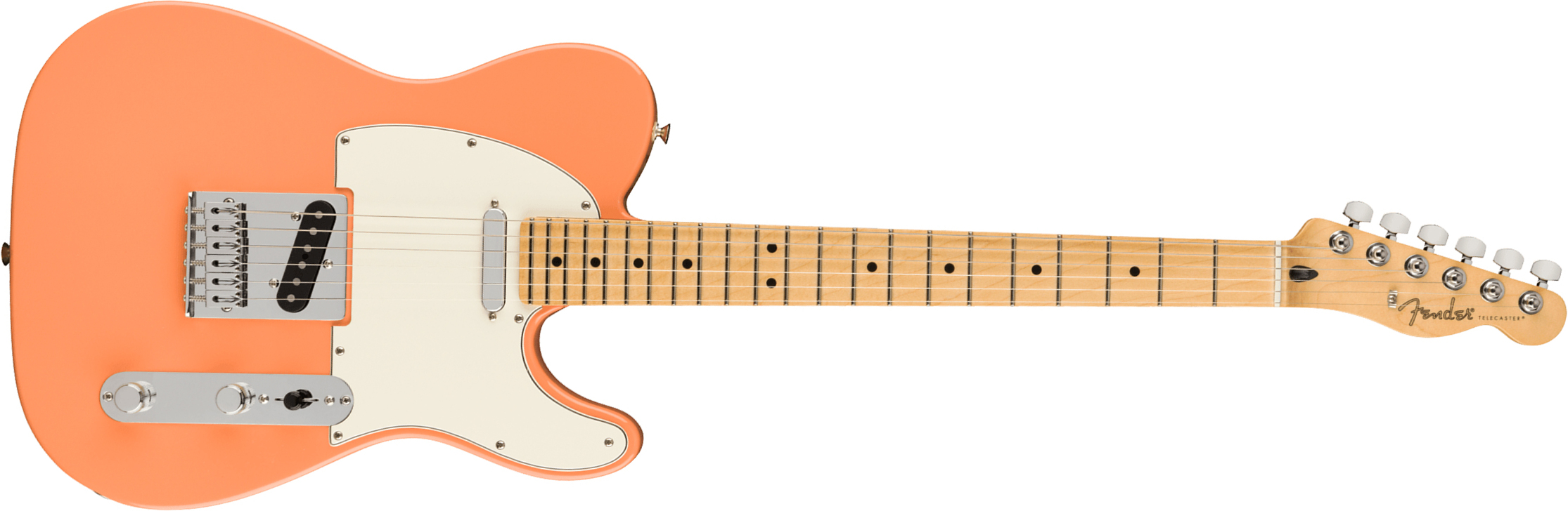 Fender Tele Player Ltd Mex 2s Ht Mn - Pacific Peach - Guitare Électrique Forme Tel - Main picture