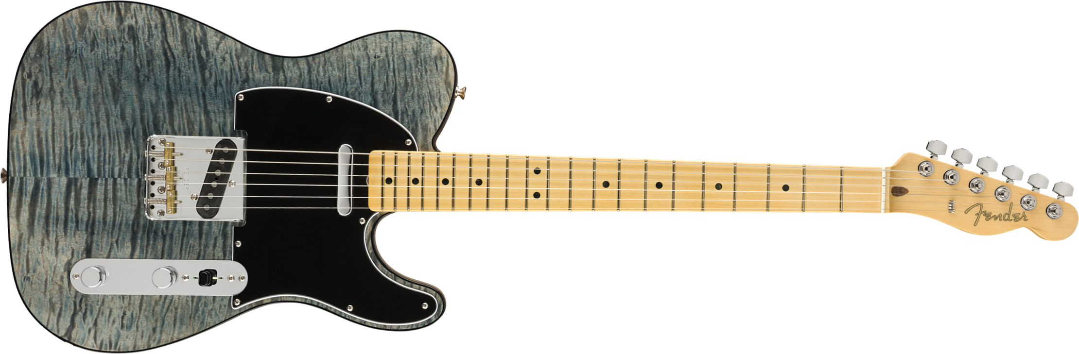 Fender Tele Quilt Maple Top Rarities Usa Mn - Blue Cloud - Guitare Électrique Forme Tel - Main picture
