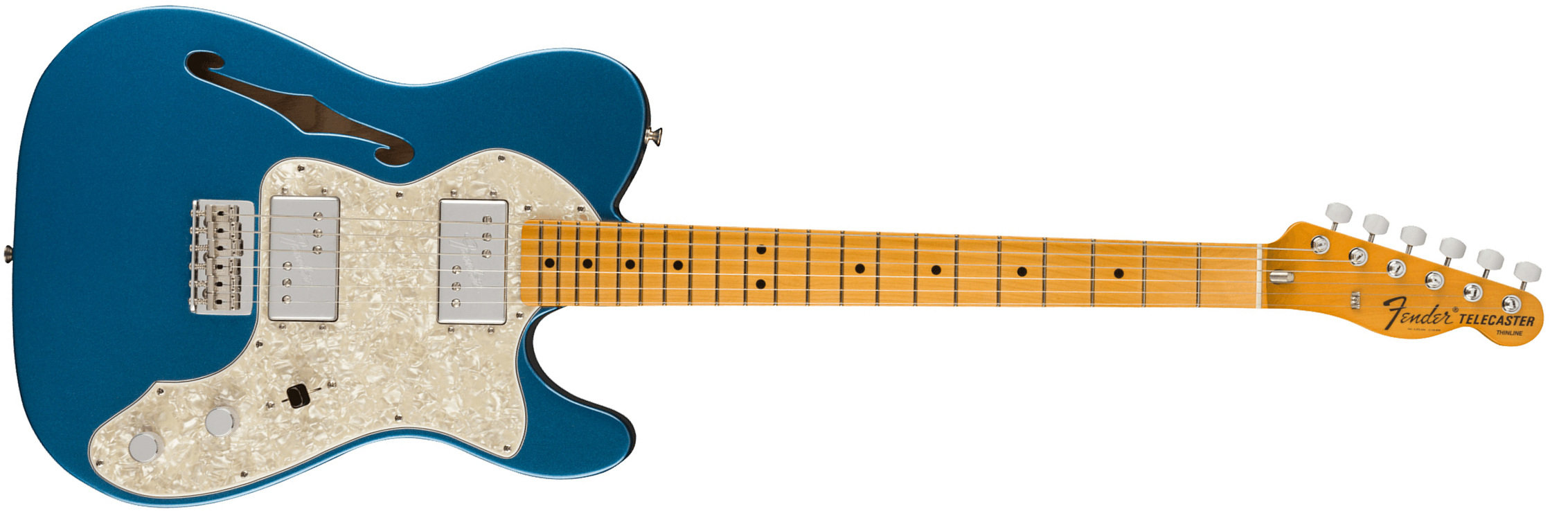 Fender Tele Thinline 1972 American Vintage Ii Usa 2h Ht Mn - Lake Placid Blue - Guitare Électrique Forme Tel - Main picture
