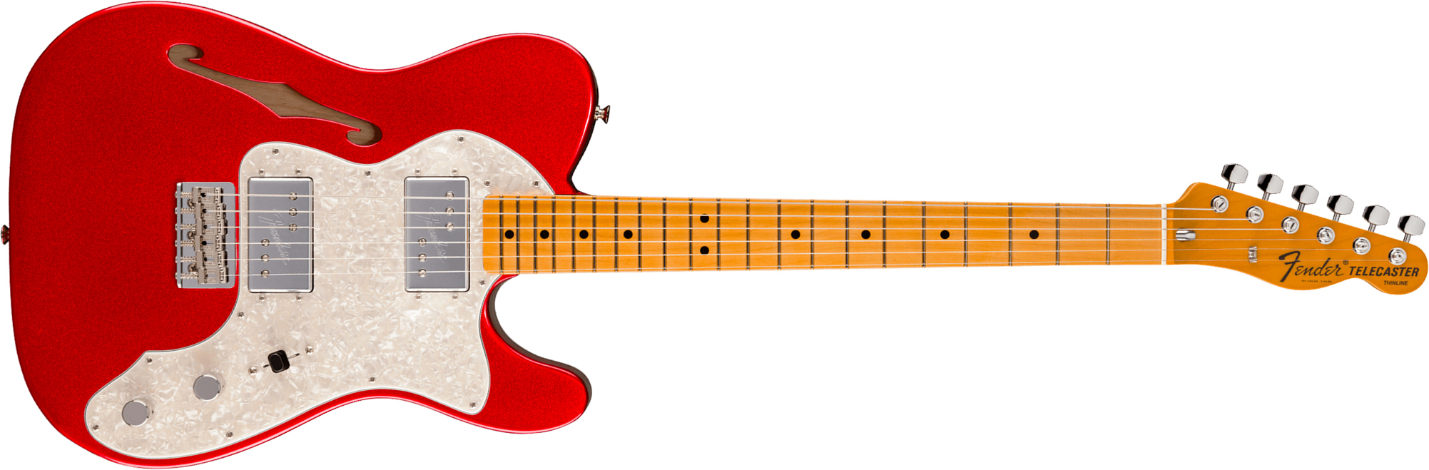Fender Tele Thinline 1972 American Vintage Ii Usa 2h Ht Mn - Candy Apple Red - Guitare Électrique Forme Tel - Main picture